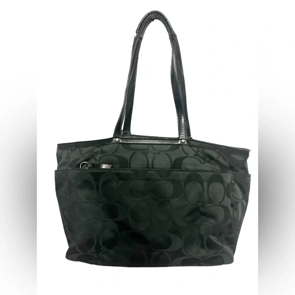 Coach Daisy Applique Diaper Tote Bag Floral Signature Baby Mom Carryall